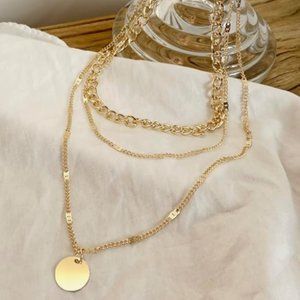 14k gold filled Layering Pendant Necklace